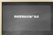 网络营销站点推广站点 