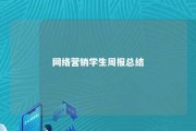 网络营销学生周报总结 