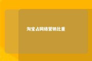 淘宝占网络营销比重 