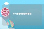 vivo的网络营销策划 