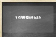 学校网络营销报告案例 