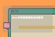 vivo手机网络营销活动策划 