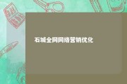 石城全网网络营销优化 