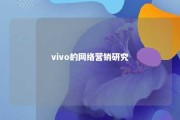 vivo的网络营销研究 