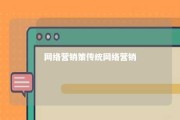 网络营销策传统网络营销 