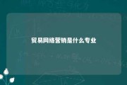 贸易网络营销是什么专业 