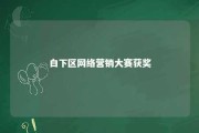 白下区网络营销大赛获奖 