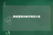 网络营销刘晓宇简历介绍 