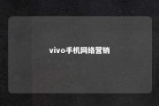 vivo手机网络营销 