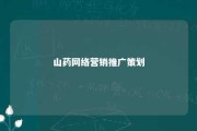 山药网络营销推广策划 