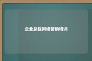 企业总裁网络营销培训 