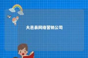 大邑县网络营销公司 