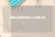 西安口碑好的优化seo托管公司 