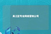 吴江区专业网络营销公司 