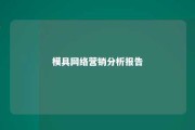 模具网络营销分析报告 