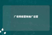 广安网络营销推广运营 