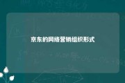 京东的网络营销组织形式 