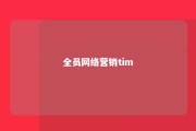 全员网络营销tim 