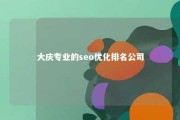 大庆专业的seo优化排名公司 