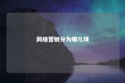 网络营销分为哪几项 