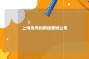 上海优秀的网络营销公司 