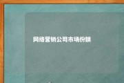 网络营销公司市场份额 