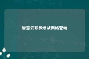 智慧云职教考试网络营销 