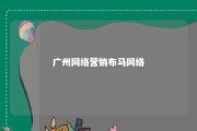 广州网络营销布马网络 