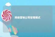 网络营销公司管理模式 