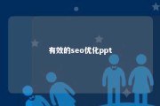 有效的seo优化ppt 