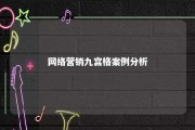 网络营销九宫格案例分析 