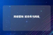 网络营销 就找布马网络 