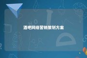 酒吧网络营销策划方案 