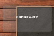 可信的抖音seo优化 