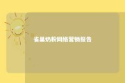 雀巢奶粉网络营销报告 