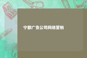 宁都广告公司网络营销 