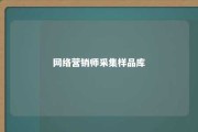 网络营销师采集样品库 