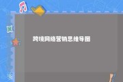 跨境网络营销思维导图 