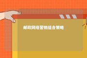 邮政网络营销组合策略 