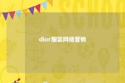 dior服装网络营销 