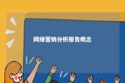 网络营销分析报告概念 