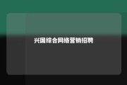 兴国综合网络营销招聘 