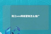 阳江seo网络营销怎么推广 