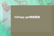 feiltapy ppt网络营销 