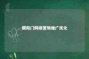 朝阳门网络营销推广优化 