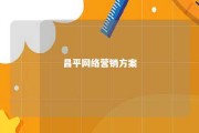 昌平网络营销方案 