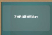 罗田网络营销策划ppt 