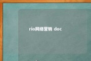 rio网络营销 doc 