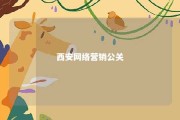 西安网络营销公关 