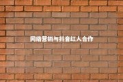 网络营销与抖音红人合作 